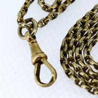 Antique Victorian Long Rolled Gold Guard Muff Chain Necklace (7 of 9) Antique Victorian Long Rolled Gold Guard Muff Chain Necklace (7 of 9)