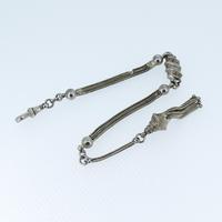 Antique Sterling Silver Albertina Watch Chain Bracelet with Tassel (6 of 8) Antique Sterling Silver Albertina Watch Chain Bracelet with Tassel (6 of 8)