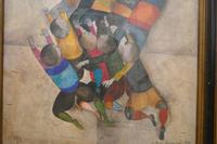 Original Framed 1970s Print “Ballon Players” by Graciela Rodo Boulanger (4 of 7) Original Framed 1970s Print “Ballon Players” by Graciela Rodo Boulanger (4 of 7)