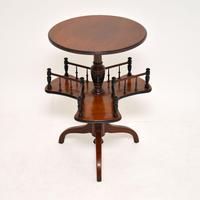 Antique Victorian Mahogany Occasional Table Bookstand (3 of 7) Antique Victorian Mahogany Occasional Table Bookstand (3 of 7)