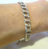 Vintage Sterling Silver Bracelet 1976 Double Curb With Heart Padlock 7 1/2" Length (11 of 11) Vintage Sterling Silver Bracelet 1976 Double Curb With Heart Padlock 7 1/2" Length (11 of 11)
