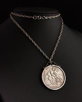 Victorian Silver Crown Pendant, Coin Necklace (7 of 11) Victorian Silver Crown Pendant, Coin Necklace (7 of 11)