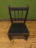 Small Antique Wooden Black Painted Chair, Gothic Shabby Chic (3 of 13) Small Antique Wooden Black Painted Chair, Gothic Shabby Chic (3 of 13)