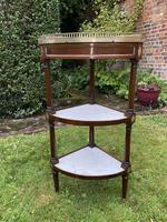 French Corner Stand in Mahogany & Marble (3 of 4) French Corner Stand in Mahogany & Marble (3 of 4)
