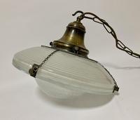Original Holophane Flying Saucer Glass Pendant Light (10 of 11) Original Holophane Flying Saucer Glass Pendant Light (10 of 11)
