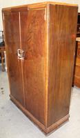 1920s 2 Door Art Deco Mahogany Wardrobe All Hanging (4 of 4) 1920s 2 Door Art Deco Mahogany Wardrobe All Hanging (4 of 4)