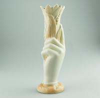 A Continental Porcelain / Parian Novelty Hand Painted Hand Vase 3 C.19thc (4 of 6) A Continental Porcelain / Parian Novelty Hand Painted Hand Vase 3 C.19thc (4 of 6)