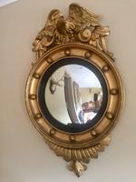 Fine Irish Regency Gold Giltwood Convex Mirror with Eagle Crest (2 of 6) Fine Irish Regency Gold Giltwood Convex Mirror with Eagle Crest (2 of 6)