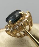 18ct Yellow Gold Sapphire & Diamond Cluster Ring. Edinburgh 1981 (2 of 6) 18ct Yellow Gold Sapphire & Diamond Cluster Ring. Edinburgh 1981 (2 of 6)