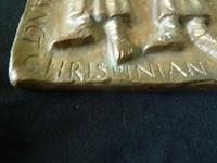 Mid Century Bronze Plaque - Saint Chrispin & Chrispinian- European School (3 of 6) Mid Century Bronze Plaque - Saint Chrispin & Chrispinian- European School (3 of 6)