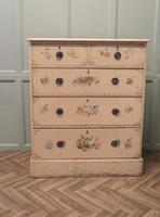 Victorian Chest of Drawers Hand Painted with Flowers (1 of 6)