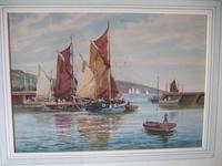 A D Bell 'aka Wilfrid Knox' Watercolour "Drying Sails Dated 1953 (2 of 5) A D Bell 'aka Wilfrid Knox' Watercolour "Drying Sails Dated 1953 (2 of 5)