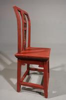 Small Early 20th Century Red Lacquer Carved Side Chair (5 of 6) Small Early 20th Century Red Lacquer Carved Side Chair (5 of 6)