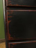 Large Antique Painted Black Bow Front Chest of Drawers, Gothic Shabby Chic (17 of 19) Large Antique Painted Black Bow Front Chest of Drawers, Gothic Shabby Chic (17 of 19)