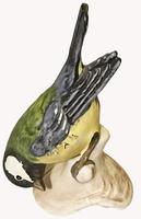 A Porcelain Figure of a Great titmouse by Goebel of Germany. (2 of 5)