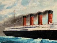Huge Stunning Antique Seascape Oil Painting of Cunard's RMS Lusitania Ship c.1918 (4 of 16) Huge Stunning Antique Seascape Oil Painting of Cunard's RMS Lusitania Ship c.1918 (4 of 16)
