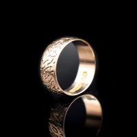 Antique Fancy Engraved Floral Patterned 9ct 9K Gold Stacking Band Ring (9 of 9) Antique Fancy Engraved Floral Patterned 9ct 9K Gold Stacking Band Ring (9 of 9)