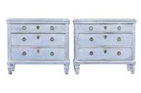 Pair of 19th Century Painted Swedish Chest of Drawers
