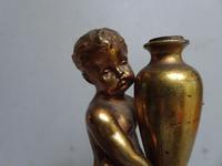 Gilt Bronze Figurine of a Cherub - Louis Kley - Late 19th Century (2 of 6) Gilt Bronze Figurine of a Cherub - Louis Kley - Late 19th Century (2 of 6)