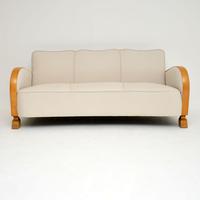 Swedish Art Deco Satin Birch Sofa (3 of 7) Swedish Art Deco Satin Birch Sofa (3 of 7)