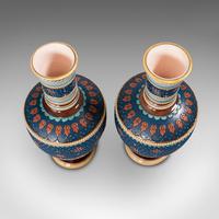Pair of Antique Decorative Vases, German, Ceramic, Villeroy & Boch, Victorian (4 of 12) Pair of Antique Decorative Vases, German, Ceramic, Villeroy & Boch, Victorian (4 of 12)