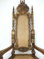 Large Carved Wooden Lion Throne Chair (9 of 10) Large Carved Wooden Lion Throne Chair (9 of 10)