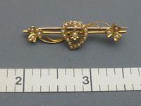 Edwardian 15ct Gold & Pearl Heart Brooch (2 of 5) Edwardian 15ct Gold & Pearl Heart Brooch (2 of 5)