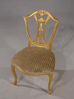 Rare Pair of Late 18th Century French Hepplewhite Gilded Side Chairs (2 of 6) Rare Pair of Late 18th Century French Hepplewhite Gilded Side Chairs (2 of 6)