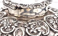 Victorian Silver Mounted Glass Inkwell. Wm. Comyns & Sons 1895 (3 of 4) Victorian Silver Mounted Glass Inkwell. Wm. Comyns & Sons 1895 (3 of 4)
