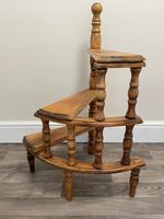 Victorian Style Light Oak Library Spiral Curved Step Ladder Stand (23 of 24) Victorian Style Light Oak Library Spiral Curved Step Ladder Stand (23 of 24)