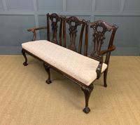 Mahogany Chippendale Style Triple Chair Back Settee (10 of 18) Mahogany Chippendale Style Triple Chair Back Settee (10 of 18)