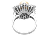 Natural Saltwater Pearl & 0.95ct Diamond, 18ct White Gold Dress Ring c.1930 (5 of 12) Natural Saltwater Pearl & 0.95ct Diamond, 18ct White Gold Dress Ring c.1930 (5 of 12)