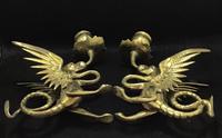 Pair of Brass Antique Dragon/Griffin Candlesticks. (3 of 5) Pair of Brass Antique Dragon/Griffin Candlesticks. (3 of 5)