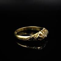 Antique Victorian Old Cut Diamond Three Stone Trilogy 18ct Gold Scroll Ring (5 of 10) Antique Victorian Old Cut Diamond Three Stone Trilogy 18ct Gold Scroll Ring (5 of 10)