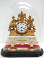 Stunning Complete French Mantel Clock Under Dome with Base Figural Mantle Clock. (8 of 10) Stunning Complete French Mantel Clock Under Dome with Base Figural Mantle Clock. (8 of 10)