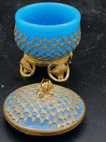 Palays Royale Box in Blue Opaline & Gold Brass Frame (4 of 5) Palays Royale Box in Blue Opaline & Gold Brass Frame (4 of 5)
