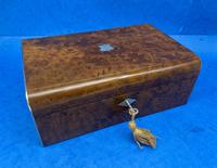 Victorian Nickel / Silver Bound Burr Cedar Box (9 of 11) Victorian Nickel / Silver Bound Burr Cedar Box (9 of 11)