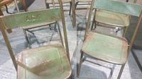 Six Metal Folding Dining Chairs (2 of 6) Six Metal Folding Dining Chairs (2 of 6)
