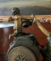 Beautiful 19thc French 3-piece 8-day Gilt-bronzed Spelter Garniture Mantle Clock (12 of 16) Beautiful 19thc French 3-piece 8-day Gilt-bronzed Spelter Garniture Mantle Clock (12 of 16)