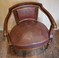 French Mahogany, Brass & Leather, Low Back Armchair (3 of 9) French Mahogany, Brass & Leather, Low Back Armchair (3 of 9)