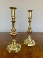 Pair of Antique Victorian Quality Brass Candlesticks (3 of 4) Pair of Antique Victorian Quality Brass Candlesticks (3 of 4)