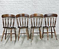 Set of 4 Antique Spindleback Windsor Kitchen Chairs (4 of 5) Set of 4 Antique Spindleback Windsor Kitchen Chairs (4 of 5)