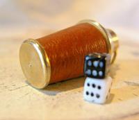 Vintage Pocket Watch Chain Fob 1960s Brass & Leather Gambling Fob With Dice (3 of 10) Vintage Pocket Watch Chain Fob 1960s Brass & Leather Gambling Fob With Dice (3 of 10)