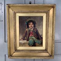 Antique Victorian oil painting portrait of young boy in hat signed JW Roberts 1887 (7 of 10) Antique Victorian oil painting portrait of young boy in hat signed JW Roberts 1887 (7 of 10)