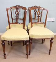 Antique Set of Four Victorian Walnut Dining Chairs (5 of 6) Antique Set of Four Victorian Walnut Dining Chairs (5 of 6)
