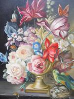 Oil on Canvas Still Life with Parakeet Artist George Rennie (10 of 11) Oil on Canvas Still Life with Parakeet Artist George Rennie (10 of 11)