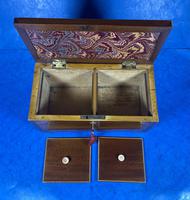 Georgian Mahogany Fan Inlaid Tea Caddy (7 of 16) Georgian Mahogany Fan Inlaid Tea Caddy (7 of 16)