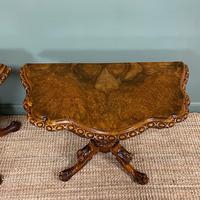 Stunning Pair of Victorian Walnut Antique Card Tables (7 of 9) Stunning Pair of Victorian Walnut Antique Card Tables (7 of 9)