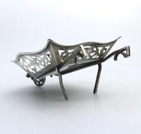 Rare Solid Silver Novelty Wheelbarrow Dish c.1908 (5 of 8) Rare Solid Silver Novelty Wheelbarrow Dish c.1908 (5 of 8)