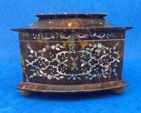 Victorian Tortoiseshell Tea Caddy with Mother of Pearl Inlay (2 of 20) Victorian Tortoiseshell Tea Caddy with Mother of Pearl Inlay (2 of 20)